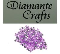 300 x 1mm Diamante Loose Round Flat Back Rhinestone Craft Gems - Choose from 19 Colours - Created Exclusively for Diamante Crafts (Lilac)