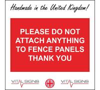 (300 x 200mm - 12 x 8, C - Dibond / Composite Aluminium) PR399 Please Do Not Attach Anything To Fence Panels Thank You Sign Boundary Edge 600mm x 450mm B - Magnetic - Vehicle Grade