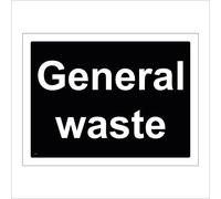 (300 x 200mm - 12 x 8, Magnetic - Vehicle Grade) CS212 General Waste SIGN office trade building construction recycling bin skip