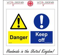(300 x 200mm - 12 x 8, Sticker / Sav - White Background) MU209 Danger Keep Off No Climbing Access Entry Unsafe Beware Fragile Roof Sign