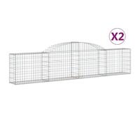 Arched Gabion Baskets 2 pcs 300x30x60/80 cm Galvanised Iron