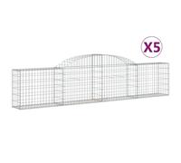 Arched Gabion Baskets 5 pcs 300x30x60/80 cm Galvanised Iron