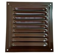 300 x 300 mm Metal Ventilation Grille - Beige, Brown, Grey, Black, with Insect Net Ventilation Grille Exhaust Air / Supply Air Vent Ventilation (Brown)