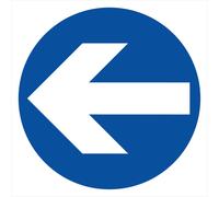 (300 x 300mm - 12 x 12, Magnetic - Vehicle Grade) MA313 Left right up down ahead Arrow SIGN direction one way building blue white