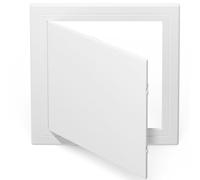 300 x 300mm Plastic Access Door Panel - Inspection Hatch White Opening Flap Cover Plate with Concealed Hinge Removable Door - Paintable Smooth Surface 12 x 12 Inches