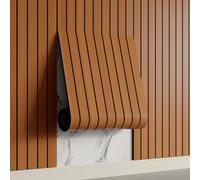 300 X 40 Cm Pvc Wall Panel, Self-Adhesive, Oak Effect, Soundproof, Suitable For Walls And Ceilings, Artificial Walnut Wood Texture