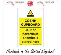 (300 x 400mm - 12 x 16, Magnetic - Vehicle Grade) COSHH CUPBOARD SIGN WS696 SAFETY STICKER RIGID INDOOR OUTDOOR