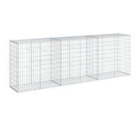 vidaXL Gabion Basket with Cover 300x50x100 cm Galvanised Iron