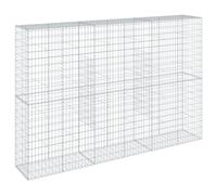 vidaXL Galvanised Iron Gabion Basket 300x50x200 cm - Rust Resistant, Tool-Free Assembly, Versatile Outdoor Use, Heavy-Duty Load Capacity