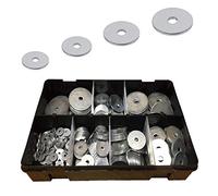 300 x Assorted Imperial Steel Penny Repair Flat Washers for Nuts, Bolts & Screws