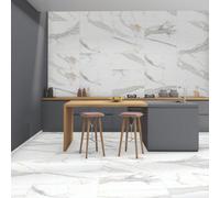 300 X Calacatta Gold Marble Effect Matt Porcelain Indoor Wall & Floor Tiles - Total Coverage 54M2 (300 X 600mm Per Tile)