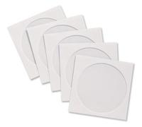 300 x High Grade White CD/DVD/Bluray Paper Disc Sleeve Envelopes with Clear Window by Dragon Trading