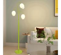 3000-6000K Iron Lamp Body Standing Light Light Green Floor Lamp G9 Light Source Vertical Lamp Polished Table Lamp Push Button Switch Standing Lamps for Entryway Corner Study Room (White Ligh