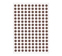 3000 Dot Stickers, 10mm Coloured Round Dots Stickers Sticky 20 Sheet Labels Sticker 10 Colours Assorted Self Adhesive for Event Activity Schools Coding Inventory DIY Crafts Brown