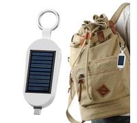 3000 MAh Mini Solar Bank - Keyring Solar Charger - Wireless Watch Charging Pad | With Type-C | Small Travel Charger For Camping | Backpacking | Lag Device Recharging |