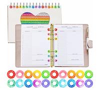 3000 Pack Hole Reinforcement Stickers, 10 Watercolor Designs Paper Hole Protectors Self-Adhesive Hole Punch Reinforcement Circle Labels for Loose-Leaf Paper Sheets (Outer 0.5”, Inner 0.25”)