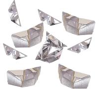 3000 PCS Gold & Silver Accessories Sacrificial Supplies,Incense Paper,Simi-finshed Money Gold Foil Ingot,for Tomb-Sweeping Hungry Ghost Festival An(Size:7.5 x 6.3 inch(19 x 16 cm),Color:Silver Ingot)