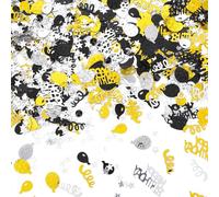 3000 Pcs Happy Birthday Confetti Reusable Black and Gold Confettis Glttier Multi Color Set of Birthday Confettis Paper for Table Balloon Ribbon Cake Birthdays Party Anniversary DIY Craft Decoration