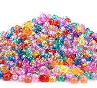 3000+ pcs Pony Beads, Multi-Colored Bracelet Beads, Beads for Hair Braids, Beads for Crafts, Plastic Beads, Hair Beads for Braids (Large Pack, Glitter)…