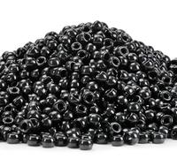3000+ pcs Pony Beads, Multi-Colored Bracelet Beads, Beads for Hair Braids, Beads for Crafts, Plastic Beads, Hair Beads for Braids (Large Pack, Black)…