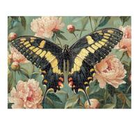 3000 Piece Jigsaw Puzzle, Butterfly & Flower Wooden Wall Art, 1T#289 | Durable Thick Wood Construction, Precision-cut Pieces, Vibrant ink, Static Hobby, Decompress, Home Decor, Gift, 87x111cm