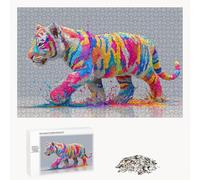 3000 Piece Jigsaw Puzzle for Adults, Color & Tiger Premium Wooden Puzzles with Poster, Classic Cut, Interlocking Pieces for Home Decor & Mindfulness 111 x 87 cm - Aged 14+ Only (Not a Toy) P3#534