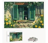 3000 Piece Jigsaw Puzzle for Adults, Summer & Cat Premium Wooden Puzzles with Poster, Classic Cut, Interlocking Pieces for Home Decor & Mindfulness 111 x 87 cm - Aged 14+ Only (Not a Toy) P3#146