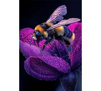 3000 Piece Jigsaw Puzzles for Adults, Bee Purple Flower 48x31.9 inch, Challenging Brain Teaser Puzzle, Premium Cardboard Hobby Gift for Adults & Seniors