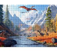3000 Piece Jigsaw Puzzles for Adults, Dinosaur landscape Wooden Puzzle Hard Difficult Challenging Puzzle, jigsaw Puzzle 48 x 31.9 inches, Stress Relief Wall Decor, Educational Games, Gifts w0-458