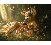 3000 Piece Jigsaw Puzzles for Adults, Family Games, Deer Butterfly, n-406 | Puzzle Challenging Game, Brain Workout, Stress Reduction, Accurate Cutting, Tight Puzzle Piece Fit, Vibrant Colours, 122x81cm