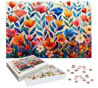 3000 Piece Jigsaw Puzzles for Adults, Flower Jigsaw Puzzles for Adults, Wooden Puzzle with Gift Box, Plant Jigsaws for Family Educational Games, Unique Gifts for Women/Men, Home Wall Decor H-101
