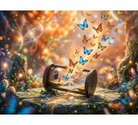 3000 Piece Jigsaw Puzzles for Adults Hourglass Butterfly, Puzzles 3000 Pieces for Adults, 48x32 inch Difficult Jigsaw Puzzles with Letters on Back, Fun puzzle for Family Activity