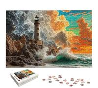 3000 Piece Jigsaw Puzzles for Adults, Landscape Jigsaw Puzzles for Adults 3000, Lighthouse Jigsaws for Family Educational Games, Wooden Puzzle with Gift Box, Unique Gifts for Women, Home Decor, -5560