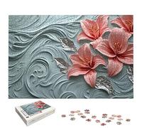 3000 Piece Jigsaw Puzzles for Adults, Lily Jigsaw Puzzles for Adults 3000, Flower Jigsaws for Family Educational Games, Wooden Puzzle with Gift Box, Unique Gifts for Women, Home Wall Decor, -5084