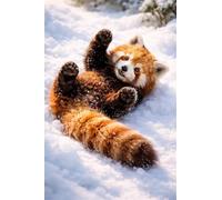3000 Piece Jigsaw Puzzles for Adults, Snow Red Panda Classic Puzzle, 48x31.9 inch, Premium Interlocking No Dust, Family Indoor Activity