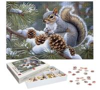 3000 Piece Jigsaw Puzzles for Adults, Squirrel Jigsaw Puzzles for Adults, Wooden Puzzle with Gift Box, Animal Jigsaws for Family Educational Games, Unique Gifts for Women/Men, Home Wall Decor H-3997