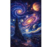 3000 Piece Jigsaw Puzzles for Adults, Starry Night City Classic Puzzle, 48x31.9 inch, Premium Interlocking No Dust, Family Indoor Activity