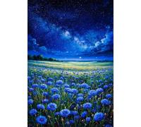 3000 Piece Jigsaw Puzzles for Adults - Starry Night Daisy - Eco Matte Anti-Glare Print, Precision Fit Interlocking Pieces with Letter Zone Backing 48x31.9 inch