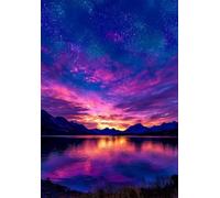 3000 Piece Jigsaw Puzzles for Adults - Starry Sky Lake - Eco Matte Anti-Glare Print, Precision Fit Interlocking Pieces with Letter Zone Backing 48x31.9 inch