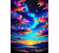 3000 Piece Jigsaw Puzzles for Adults - Starry Sky Landscape - Eco Matte Anti-Glare Print, Precision Fit Interlocking Pieces with Letter Zone Backing 48x31.9 inch