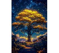 3000 Piece Jigsaw Puzzles for Adults - Starry Sky Tree - Eco Matte Anti-Glare Print, Precision Fit Interlocking Pieces with Letter Zone Backing 48x31.9 inch