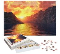 3000 Piece Jigsaw Puzzles for Adults, Sunset Jigsaw Puzzles for Adults, Wooden Puzzle with Gift Box, Lake Jigsaws for Family Educational Games, Unique Gifts for Women/Men, Home Wall Decor H-573