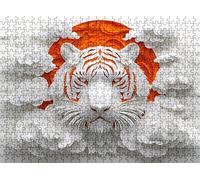 3000 Piece Jigsaw Puzzles for Adults, tiger cloud Wooden Puzzle Hard Difficult Challenging Puzzle, jigsaw Puzzle 48 x 31.9 inches, Stress Relief Wall Decor, Educational Games, w0-488