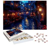 3000 Piece Jigsaw Puzzles for Adults, Water City Jigsaw Puzzles for Adults, Wooden Puzzle with Gift Box, Landscape Jigsaws for Family Educational Games, Unique Gifts for Women/Men, Home Decor H-1885