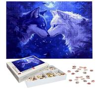 3000 Piece Jigsaw Puzzles for Adults, Wolf Jigsaw Puzzles for Adults, Wooden Puzzle with Gift Box, Animal Jigsaws for Family Educational Games, Unique Gifts for Women/Men, Home Wall Decor H-1349