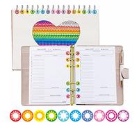 3000 Pieces Hole Reinforcement Stickers, 10 Fresh Flower Designs Paper Hole Protectors Self-Adhesive Hole Punch Reinforcement Circle Labels for Loose-Leaf Paper Sheets (Outer 0.5”, Inner 0.25”)