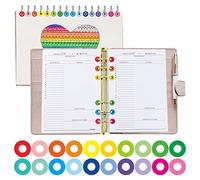 3000 Pieces Hole Reinforcement Stickers, 20 Color Designs Paper Hole Protectors Colorful Self-adhesive Hole Punch Reinforcement Circle Labels for Loose-Leaf Paper Sheets (Outer 0.5”, Inner 0.25”)