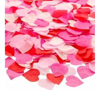 3000 Pieces Of Heart Shaped Biodegradable Confetti, Wedding Confetti Table Paper For Hen Party, Romance Wedding Confetti For Wedding, Valentines, Anniversary, Birthday Table Decoration Paper Confetti