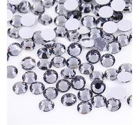 3000 Pieces SS12 3mm Flatback Rhinestones Clear Glass Round Gems Crystals for Nail Art DIY Crafts Clothes Shoes Bags （Light Grey）