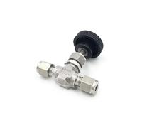 3000 PSI Forged Crane Compression Needle Valve Fit 3/6/8/12mm 1/8" 1/4" 3/8" 1/2" Tube OD 304 316 Flow Control Stainless Steel (6.35mm)